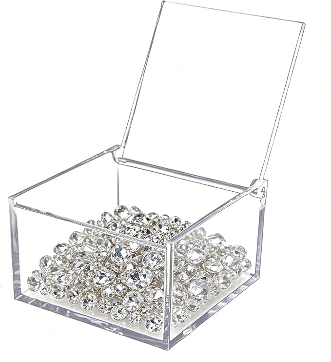 KissYou Acrylic Box Small Clear Display Box with Lid Storage Contanier Coffee Pod Holder Acrylic Laundry Dryer Sheet Holder