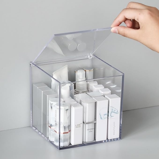 KissYou Acrylic Box with Lid Coffee Pod Holder Organizers Storage Contanier Clear Box for House and Office Birthday Wedding Graduation Party Decoration