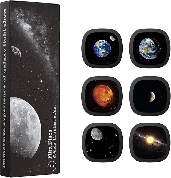 Galaxy Projector Disc – Ultra HD Projector Slide, Compatible Galaxy Projectors and Model SKE-TKQ01 & BL-DQY02 Projectors – 6 Disc Set