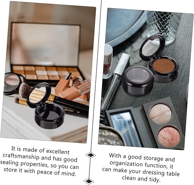 8pcs Eyeshadow Storage Box Lightweight Compact Makeup Organizer Case with Compartments for Travel and Home Use Suitable for Eyeshadow Blush Foundation White