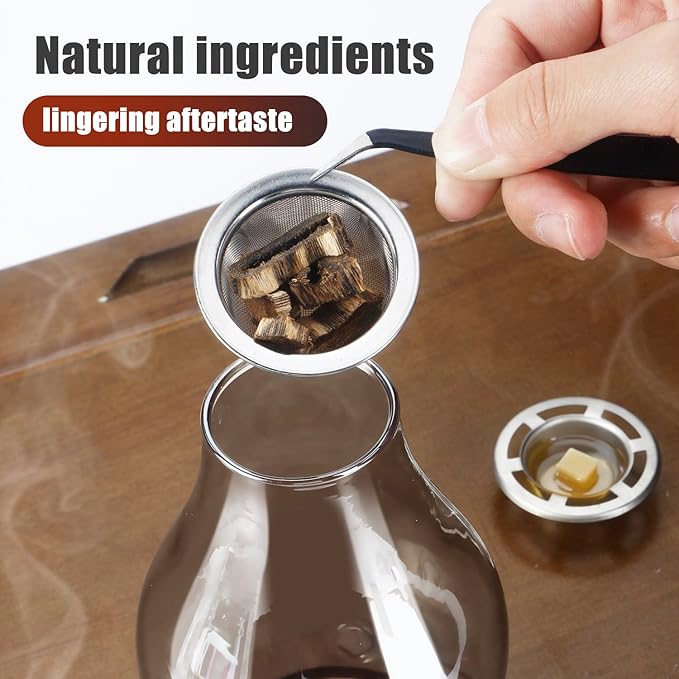 Glass Incense Holder for Sticks, Wooden Incense Stick Holder With Ash Catcher, Modern Insence-Stick Holder, Multi-Functional Anti-Ash Flying Incent Holder for Yoga Spa Meditation Home Zen Decor (Gray)