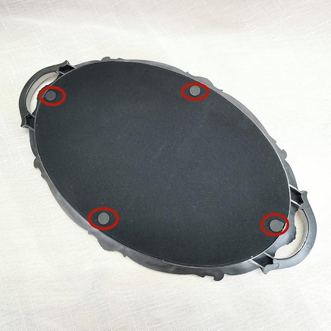 Oval Printed Decorative Mirror Tray, French Style, Mirror, Makeup Organizer, Jewelry Organizer, Serving Tray, 9.8"x 14.6", Silver