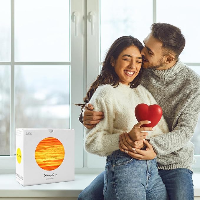 mamre Golden Sunset Lamp Gifts Idea for Anniversary Valentine’s Birthday Mother's Day Home Decoration Unique Table Lamp Gift