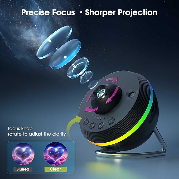 L LOHAS LED Galaxy Projector, Star Projector Planetarium Night Light, 13 in 1 HD Space Night Light Projector with Light Strip Meteor for Kids Bedroom Birthday Christmas Gift