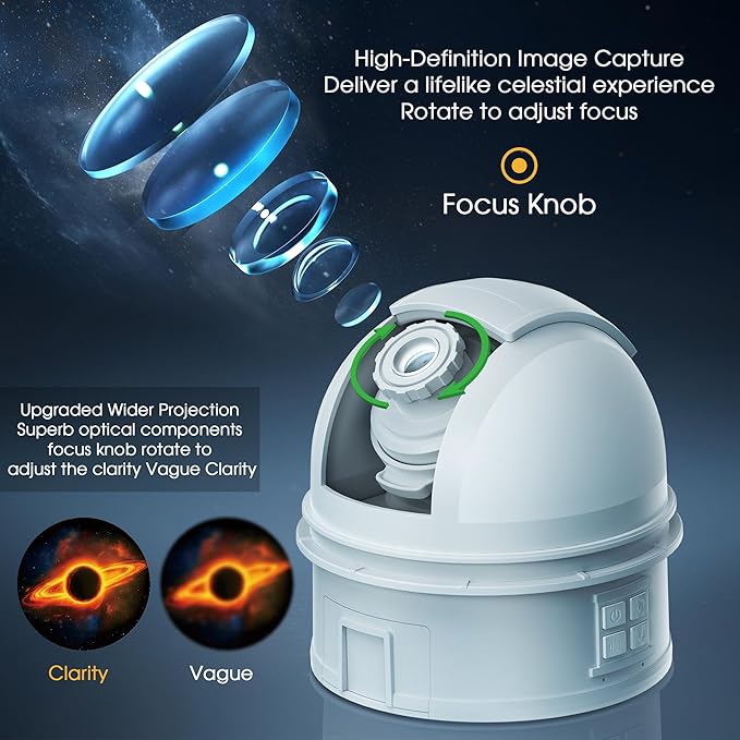 L LOHAS LED Galaxy Projector Night Light, 12 in 1 Star Projector Night Light with Storage Case, Solar System Constellation Moon, LED Space Galaxy Lamp with Timer, for Kids Adults Bedroom Theater