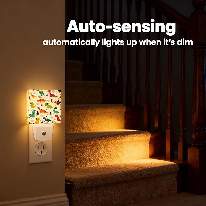 Night Light Plug-in Dusk to Dawn Smart Sensor White Led Nightlight for Bedroom Bathroom Kitchen Hallway Stairs Energy Efficient Decor Desk Lamp