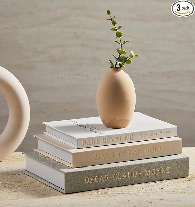 Aesthetic Decorative Books - Coffee Table Books Decor - Faux Decor Book Storage Box for Decoration - Set of 3 Linen Fake Book for Home Table Decor - Bedside Tables Decors - Home Room Bookshelf Decors with 9.06 x 6.3 x 0.984,9.84 x 7.09 x 1.18,11.02x 7....