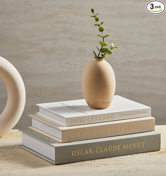 Aesthetic Decorative Books - Coffee Table Books Decor - Faux Decor Book Storage Box for Decoration - Set of 3 Linen Fake Book for Home Table Decor - Bedside Tables Decors - Home Room Bookshelf Decors with 9.06 x 6.3 x 0.984,9.84 x 7.09 x 1.18,11.02x 7....