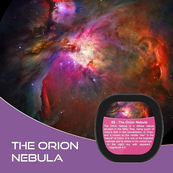 Set of 6 Replaceable Galaxy Projector Discs– for Samosvit Home Planetarium Galaxy Projector with Meteor Effect – Gift for Kids (Thematic Nebulas 1/6) Galaxy Disc