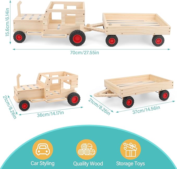 for Tonies Box Organizer Shelf Storage, for Tonie Shelf Magnetic, Compatible with Tonie Box 1/2 Player Tonies Figures Characters for Children, Display Collection 20~30 Characters - Tractor