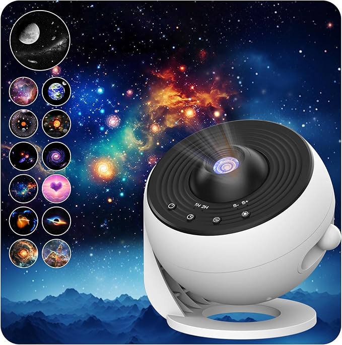 Upgraded Galaxy Star Projector for Bedroom, 13 in 1 Star Projector Galaxy Light,360° Rotating Planetarium Projector with Timer HD Constellation Ceiling Night Light for Kids Adults Room Decor Gift
