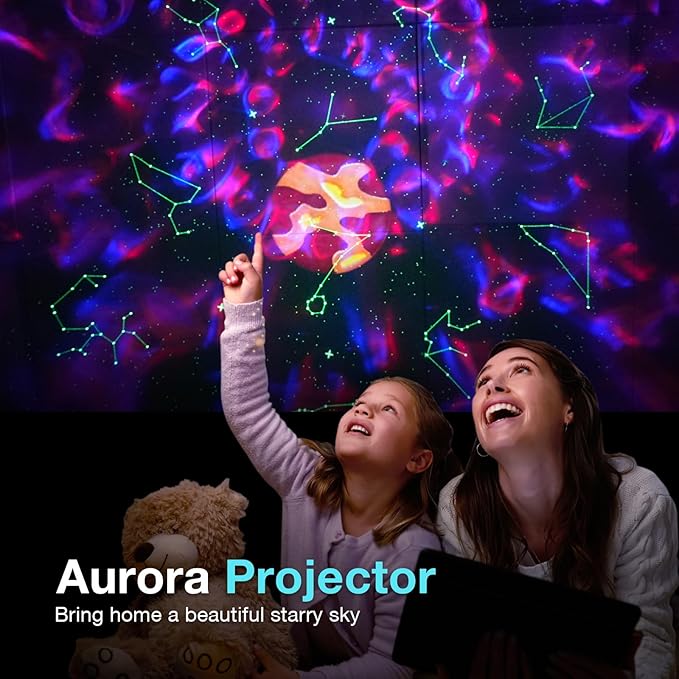 Star Projector, Galaxy Projector for Bedroom, Night Sky Projector Built-In Bluetooth Speaker, LED Light Projector with Timer & Remote Control for Bedroom Decor, Home Theater, Ceiling, Kids Room, Party
