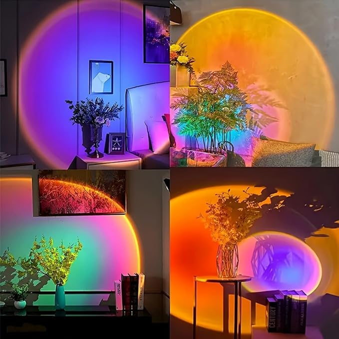 Sunset Lamp with APP & Remote Control,16 Colors Night Light 180° Rotation Rainbow 4 Modes Setting for Photography/Selfie/Party/Home/Living Room/Bedroom Decor, Gifts Women
