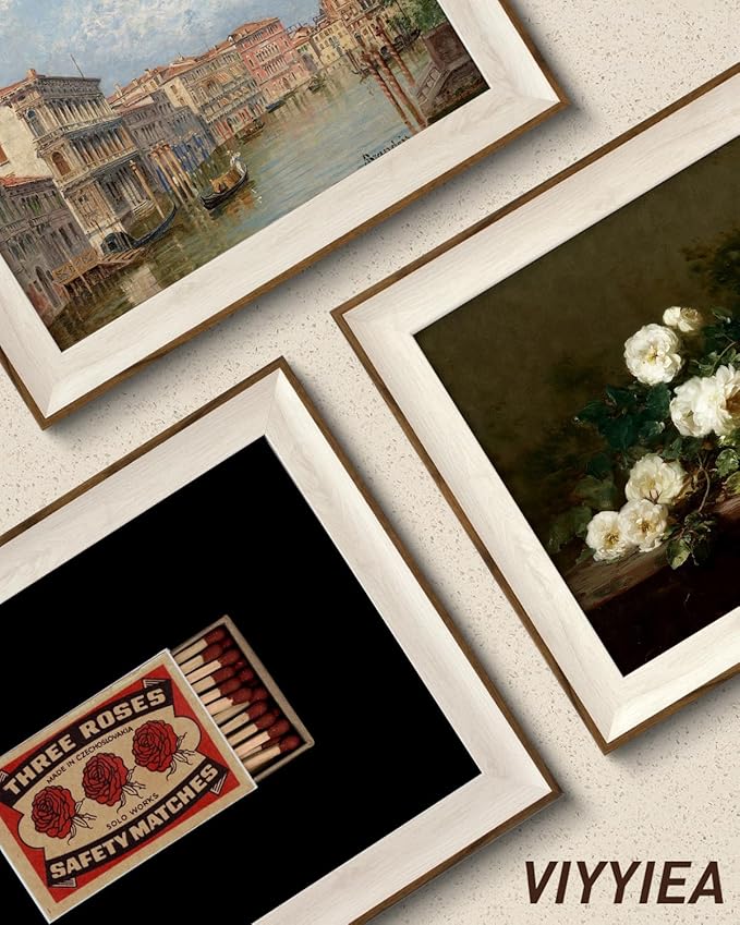 VIYYIEA Vintage Framed Wall Art for Living Room, Matchbox II Canvas Prints, Print Painting Home Decor, Stuff Picture, Bathroom Wall Decor Gifts for Friends or Family - 16L x 12W