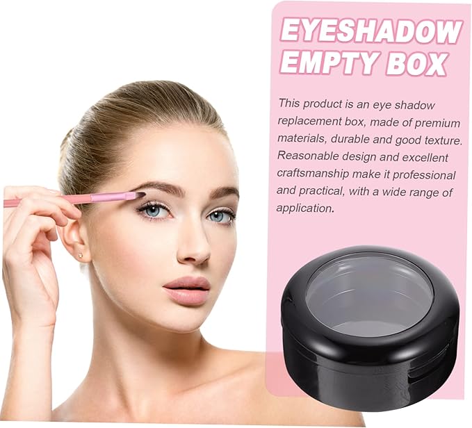 8pcs Eyeshadow Storage Box Lightweight Compact Makeup Organizer Case with Compartments for Travel and Home Use Suitable for Eyeshadow Blush Foundation White