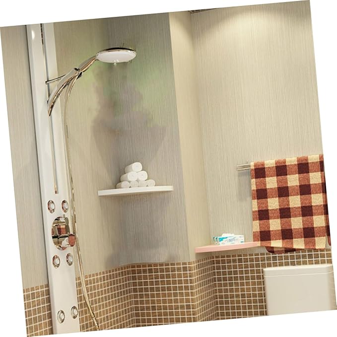 Cabilock White Corner Wall Shelf Stable Triangular Storage Plank for Home Office Bedroom Bathroom Sturdy Lightweight Shelf for Bottles Books Jars Makeup Organizers Space Saving Wall Mounted