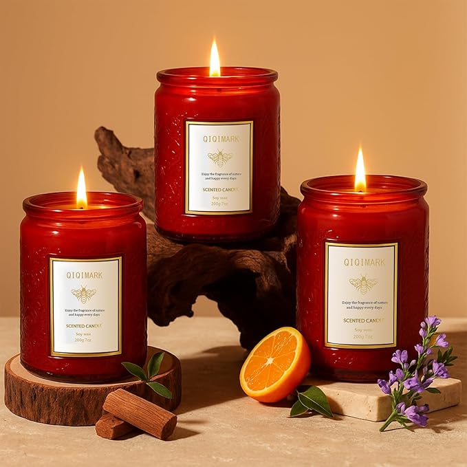 Candles Set - 6PC Scented Candles, Soy Candle, Aromatherapy Candle, Soy Wax Candle, Candle for Home, Women, Birthday, Valentine, Christmas, Anniversary Present