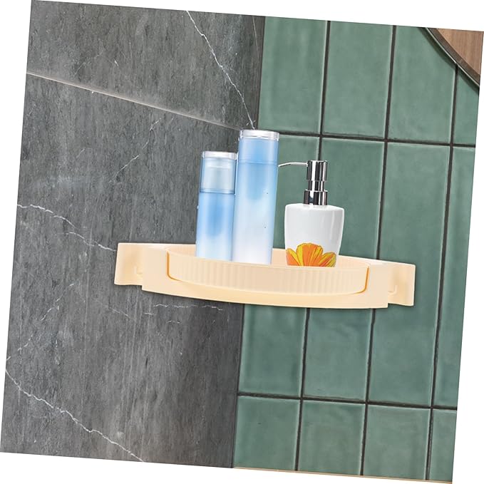 Luxshiny Rotating Corner Storage Shelf Wall-Mounted Multi-Functional Organizer for Bathroom No Drilling Required Space-Saving Design for Shampoo Condiments and Makeup