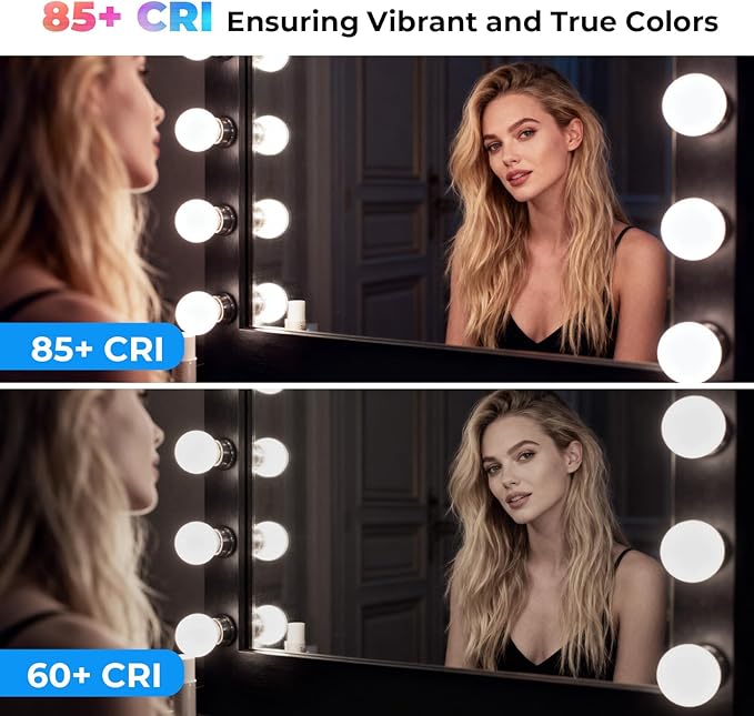 GvvooHome Vanity Light Bulbs for Bathroom, G25 LED Globe Light Bulbs for Makeup Mirror Dressing Room, 60W Equivalent, 5000K Daylight, 800LM, E26 Base, Non-Dimmable, 4-Pack