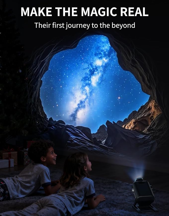 Galaxy Star Projector for Bedroom with 60 Built-in Non-Fading Scenes, HD Home Planetarium Projector, 3D Cosmic Galaxy Light for Bedroom, Twinkling Star & Meteor, Ultimate Space Gift