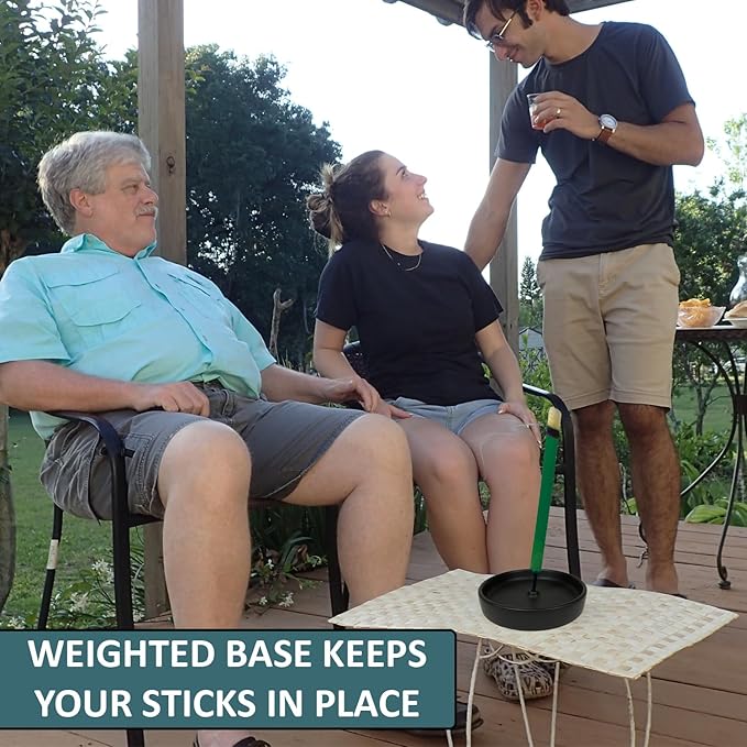W4W Mosquito Stick Holder – Ceramic Holder for Incense & Mosquito Sticks – for Outdoor & Indoor use, Pool Side, Patio, Deck, Camping, Hiking, etc... (Includes Set of 2 Holders)