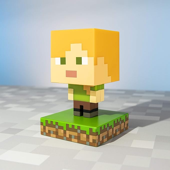 Minecraft Alex Icon Light - Officially Licensed Minecraft Gift for Gamers, Battery Powered Night Light | Paladone