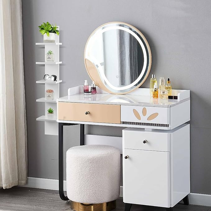 Extended 5 Tier Wall Shelf Unit - 43.3" Length Lack Display Floating Shelf, Narrow Smooth Laminate Finish - Vertical Wall Decor Mount Floating Storage Home Decor Tall Tower Utility Shelf(White)