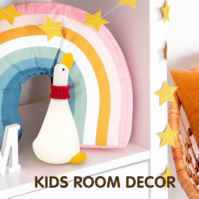 Duck Night Light Silicone Cute Dorm Bedroom Home Decor Night Light for Breastfeeding Squishy Duck Nightlight Cordless Rechargeable Dimmable Touch Fun Bedside Desk Lamp for Christmas Gifts (Dream Duck)