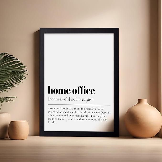 Poster Master Typography Poster - Retro Dictionary Print - Home Office Definition, Book Page, Funny - Gift for Colleague, Friend - Wall Decor for Home, Workplace, 16x20 Black Framed