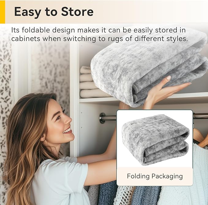 RELEANY Washable Area Rugs 2'x3' Non-Slip Modern Abstract Soft for Living Room Entryway Bedroom Nursery, Print Pattern, Gray White Grey