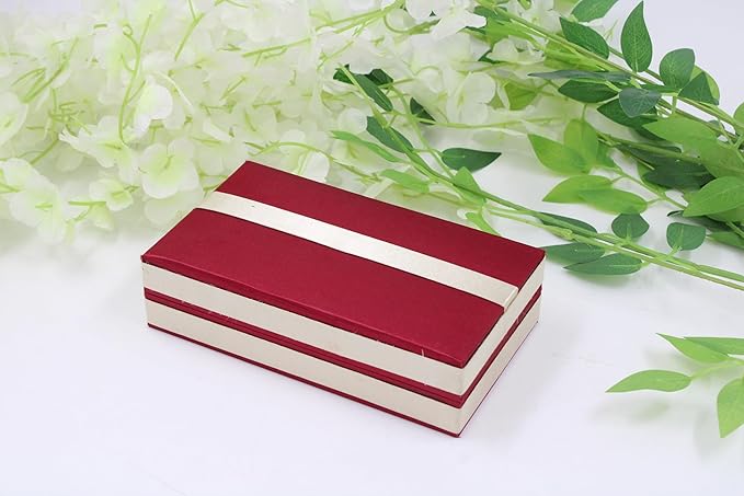 atorakushon Satin Bracelet Box Velvet Jewelry Bangle Box Storage Case Organizer Holder Display For Girl Women Proposal Wedding Valentine's Red Pack 1