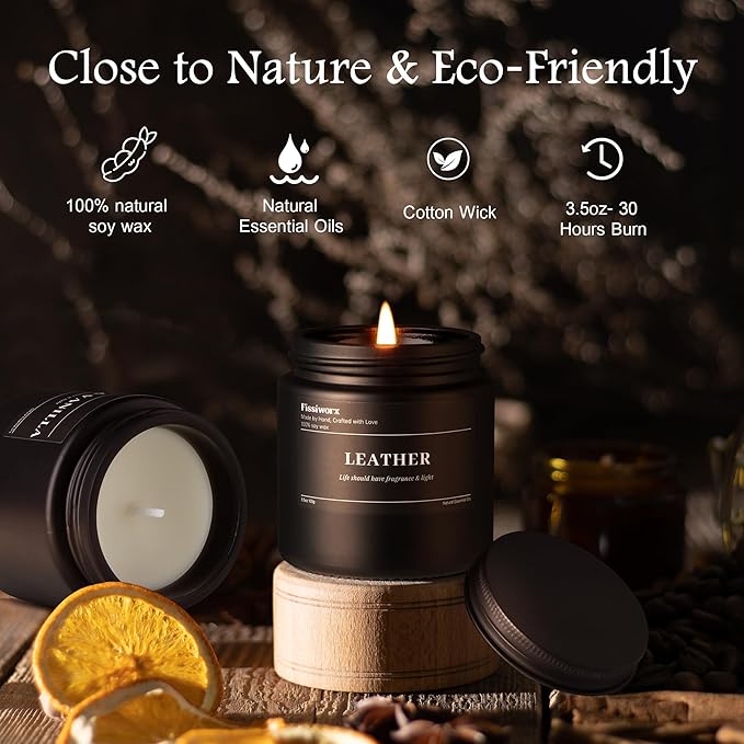 9 Pack Scented Candles Set Gifts for Men, Aromatherapy Candle Set with Scents （Sandalwood Rose/Lemon Citrus & Verbena/Bergamot）- Gift for Dad, Boyfriend, Birthday, Father’s Day, Anniversary