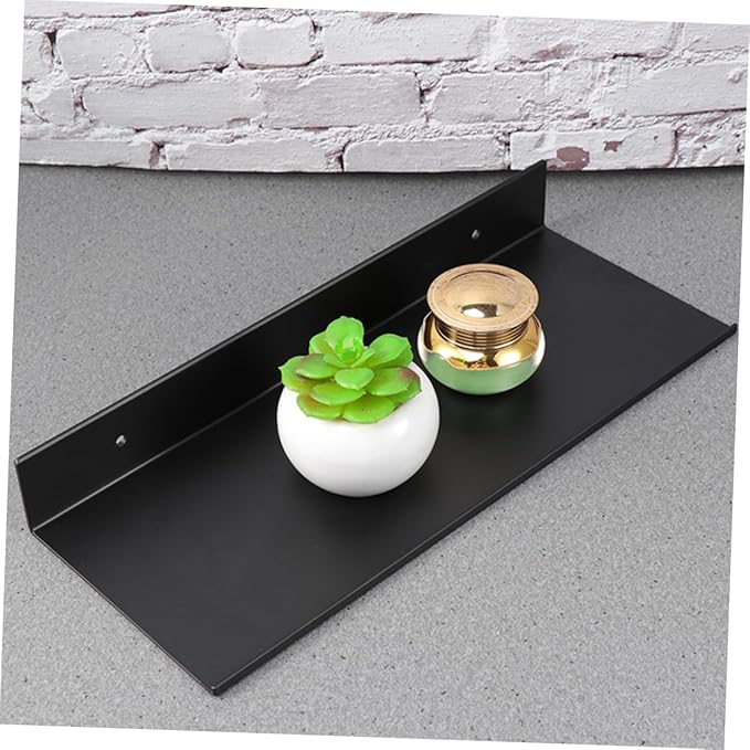 Makeup Organizer Wall-mounted Storage Brackets Toiletry Storage Vase Holders Tissue Box Easy Install Black Multipurpose