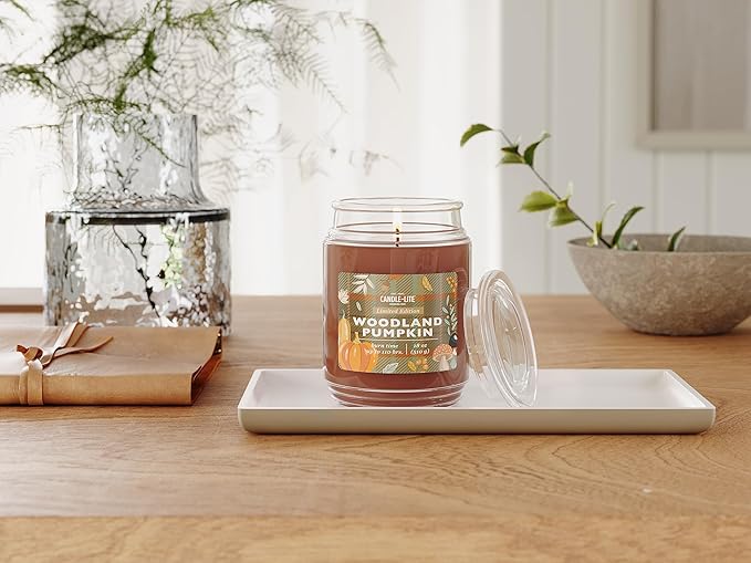 Candle-lite Halloween Scented Candles, Juicy Orange Peel with Pumpkin, 18 oz Jar, 110 Hour Burn, Fall Scented Candle for Home Decor, Single-Wick, Proudly Poured in USA, Halloween Candle Decoration
