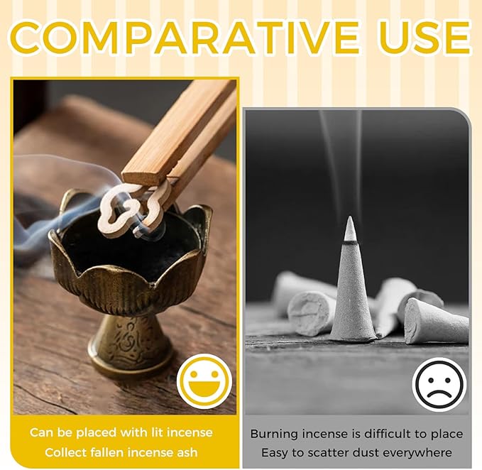 1PCS Lotus Incense Holder, Vintage Cone Incense Burner with Lid and Grid, Elegant Desktop Ash Catcher for Home, Office, Yoga, Meditation, Spa, Teahouse Decor