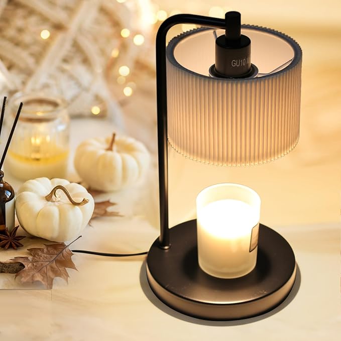 NITOWOLF Candle Warmer Lamp with Timer, Dimmable Wax Warmer Lamp Candle Lamp for Scented Candles with Bulbs, Mothers Day Gifts for Mom, Birthday Gifts for Women(Black)