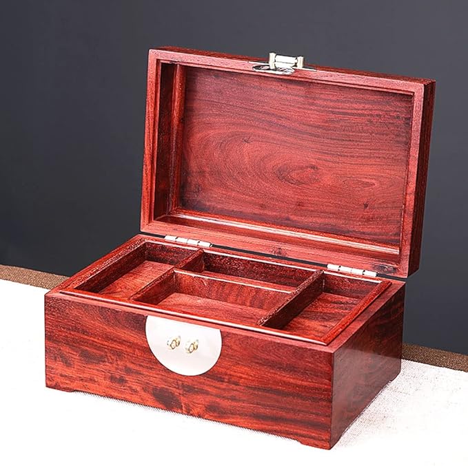 Makeup Organizers Jewelry Box Wooden Storage Box Ring Earring Necklace Bracelet Watch Small Jewelry Storage Box Jewelry Box 9.05 inches Jewelry Case