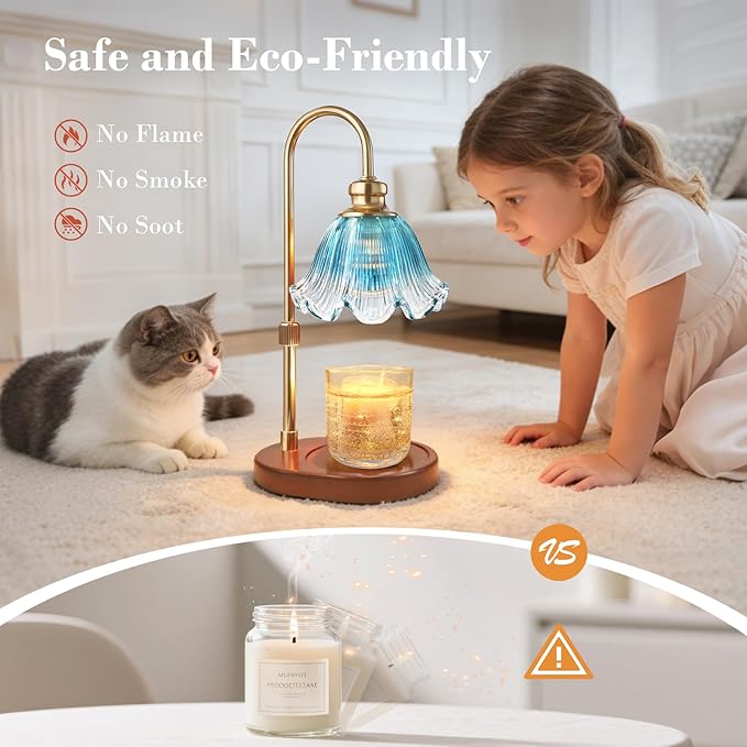 Banbanda Candle Warmer Lamp with Timer: Mothers Day Gifts,Birthday Gifts for Women, House Warming Gifts New Home Decor – Height Adjustable Candle Lamp