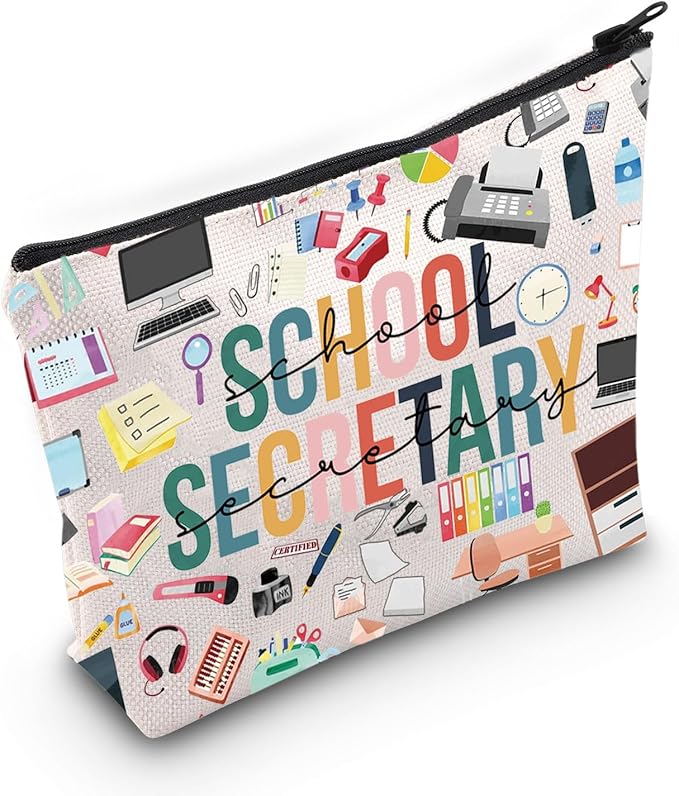 WZMPA Sch Secretary Cosmetic Bag Sch Secretary Office Gift Sch Secretary Assistant Makeup Pouch Bag For Secretary Day (Sch Secretary)