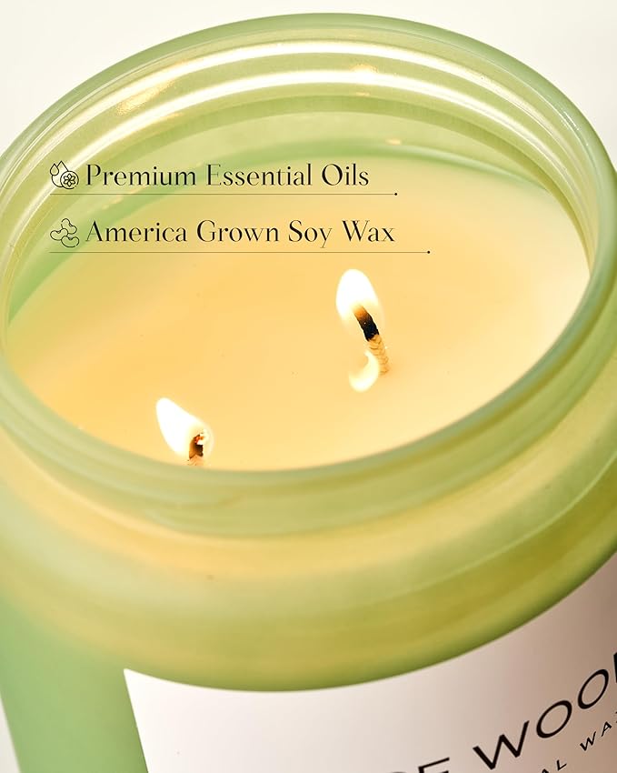 M&SENSE Sage Wood Scented Candles for Home, 19.4oz All Natural Soy Wax, 110 Hours Long Lasting, Clean Non Toxic Candle, Fresh Smelling for Relaxation Stress Relief, Fragrance Gifts for Men Women