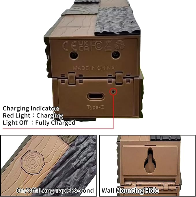 AIDYVOI Light-Up Wall Torch Lamp, 4-Color Flame Modes, Rechargeable Handheld & Wall-Mountable Decor Light, Flame Night Light for Costume Cosplay & Room Decor, Perfect for Boys Aged 6-8