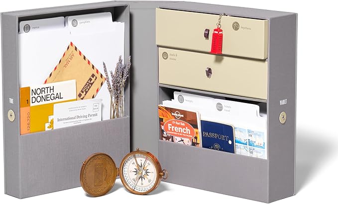 Savor | Personalizable Travel and Adventure All-in-One Organizer | One Convenient Home to Keep Your Travel and Adventure Keepsakes, Disney Mementos, Guides, Maps, Photos, Badges and Souvenirs Safe