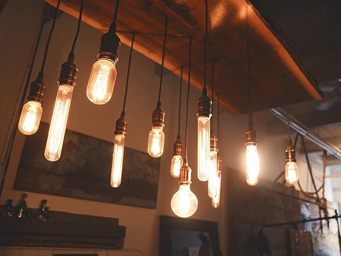 SD LUX Oversized Vintage Giant LED Light Bulb Huge Edison Bulb - Dimmable, 8W 450LM (50W Equi), Warm White 2200K, Medium E26 Base - Perfect for Decorative Pendant Lighting, 1 Pack (TT80)