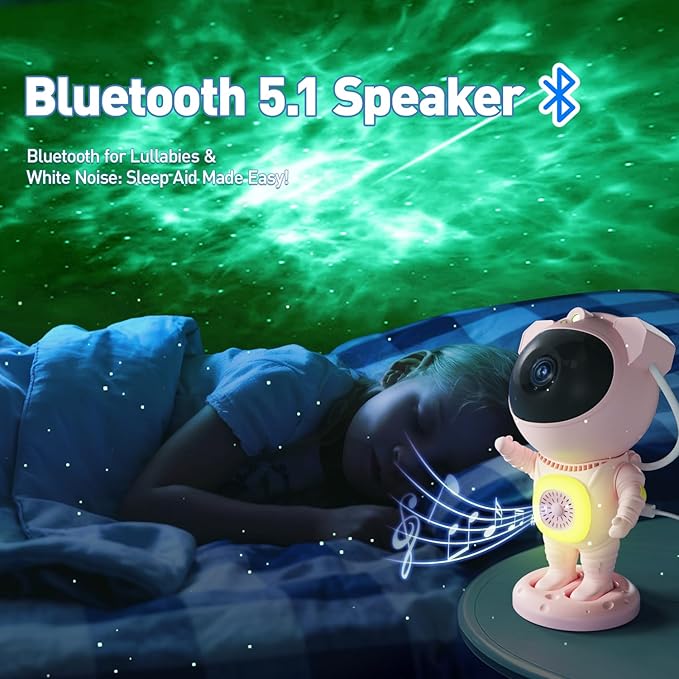 Galaxy Projector, Star Projector for Bedroom, Night Lights for Kids Room, White Noise, Bluetooth Speaker, Ceiling Projector, Room Decor, Gifts for Easter, Girls, Boys, Adults, Birthday
