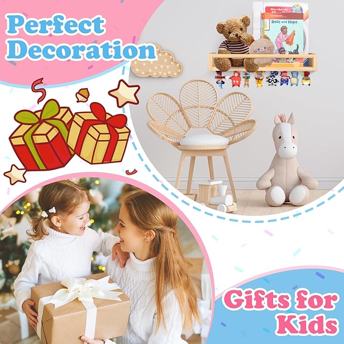 Book Floating Shelf for Toniebox Organizer Storage Floating Shelves, Floating Book Shelves for Wall Compatible with Tonies Characters, Books, Toys and Decor Storage for Children Room