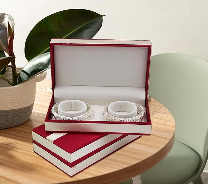 atorakushon Satin Bracelet Box Velvet Jewelry Bangle Box Storage Case Organizer Holder Display For Girl Women Proposal Wedding Valentine's Red Pack 1