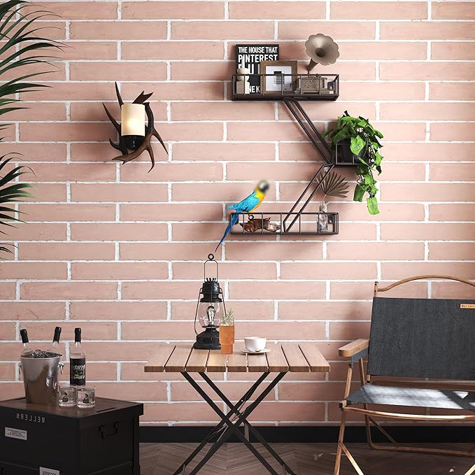 Fire Escape Shelf - 3 Tier Metal Coffe Fire Escape Wall Shelves with Baskets, New York Action Figurine Display Shelf, Unique Rustic Floating Decorative Wall Shelves for Any Room