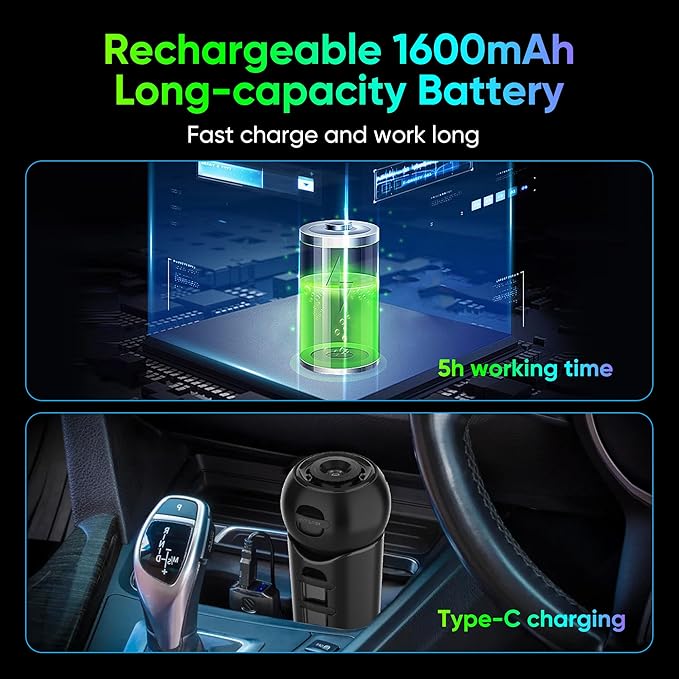 Galaxy Projector for Car,4 in 1 Portable Car Roof Star Projector,360° Rotating Galaxy Light Projector with Adjustable Knob for Car,Gifts,Room Decor