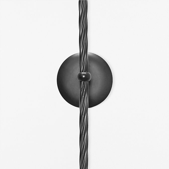 Large Wall Candle Holder Set of 2 Twisted Candle Sconces Wall Mount Metal Candle Holders Decor for Bedroom Dining Room 23.5" (Black)