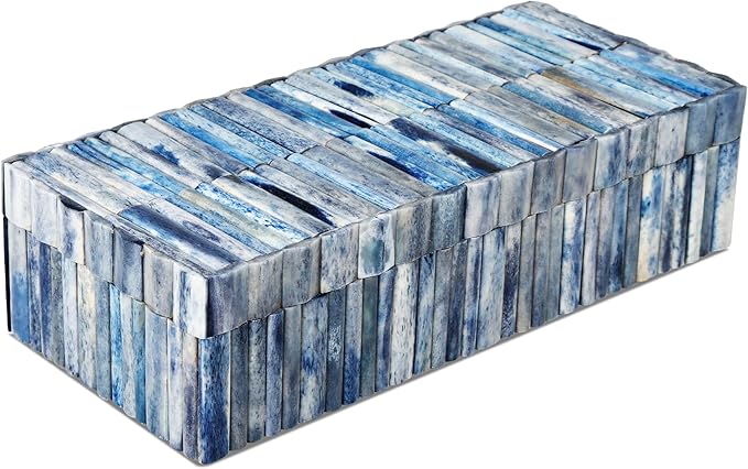 Handicrafts Home Decorative Storage Box 10x4.5 – Remote Control Holder, Jewelry Organizer, Modern Decorative Box with Lid, Boho Chic Home Décor Accent, Vintage Memory Box for Living Room Shelf Décor